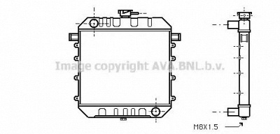 AVA QUALITY COOLING ol2024 -  Радиатор, охлаждение двигателя